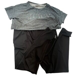 Juicy Couture Women's L Sleepwear Set Pajamas Rhinestone Logo Top‎ & Leggings